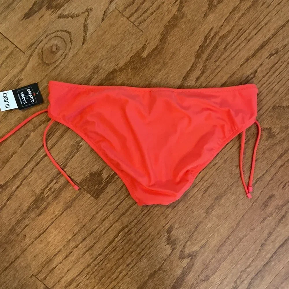 NWT bar lll solid, passion, pink, tie, sides, bottom size large